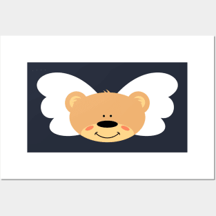 Teddy bear with Angel Wings Posters and Art